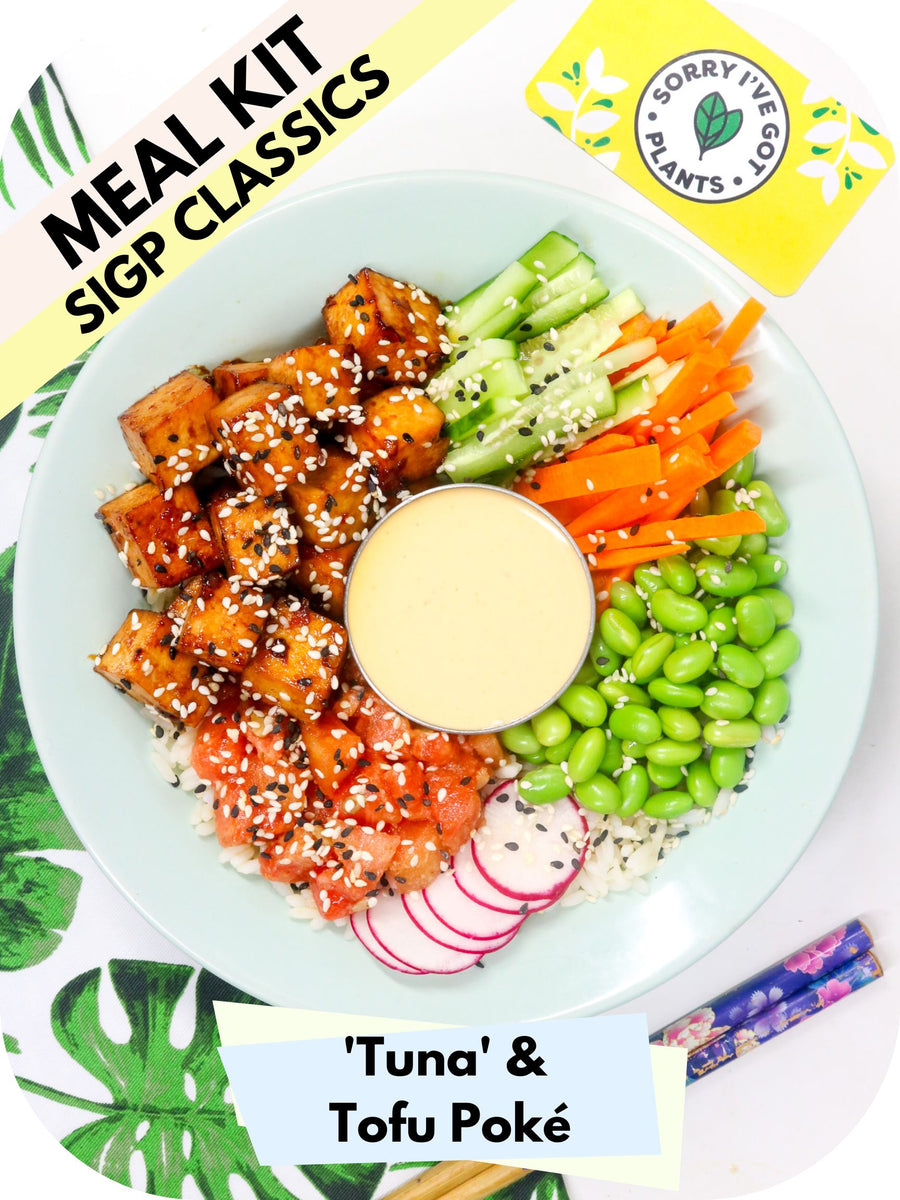 'Tuna' & Sweet Chilli Tofu Poké Bowl Sorry I've Got Plants